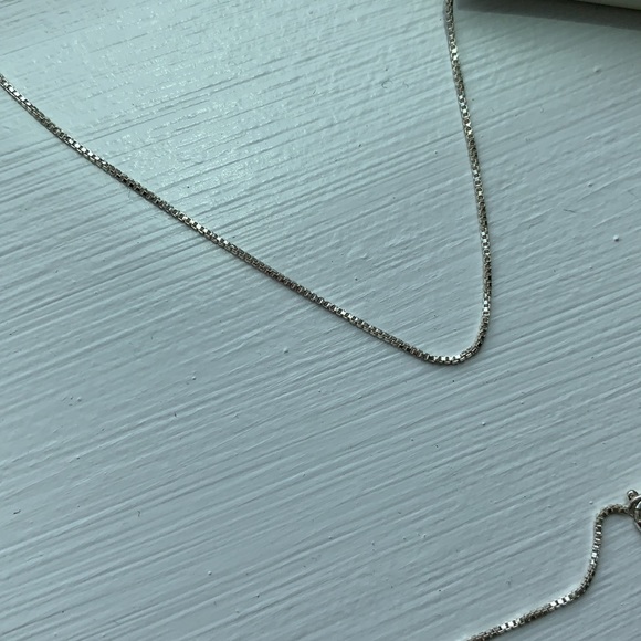 Sterling Silver Box Chain Link Necklace - Picture 3 of 3